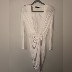 Queen Maria White Long Sleeve Dress